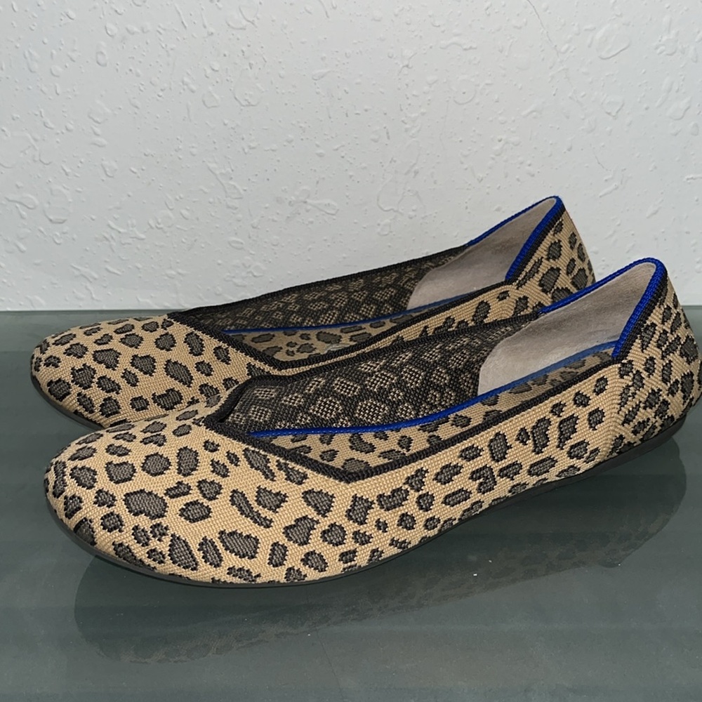 Rothy’s Authentic The Flat Round Toe retired print animal print flats